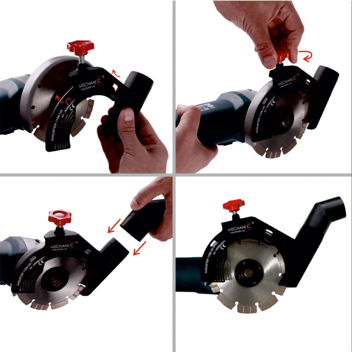 Угловая шлифмашина Bosch GWS 14-125 S Professional + кожух с пылеотводом Mechanic AirDuster 125 (06017D0100+19568442013)