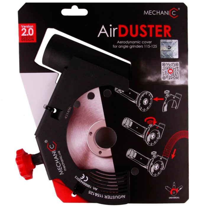 Угловая шлифмашина Bosch GWS 14-125 S Professional + кожух с пылеотводом Mechanic AirDuster 125 (06017D0100+19568442013)