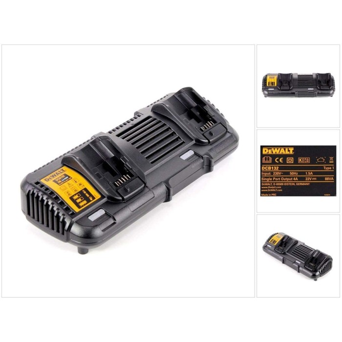 Зарядное устройство DeWALT DCB132 с двумя портами (18-54 В, 4 А)