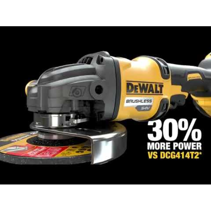 Аккумуляторная угловая шлифмашина DeWALT DCG418T2 (54 В, 2х2 А*ч, 125 мм)