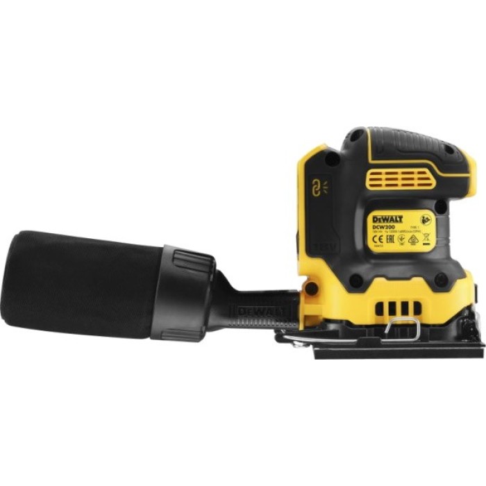 Аккумуляторная вибрационная шлифмашина DeWALT DCW200NT (18 В, без АКБ, 115х108 мм)