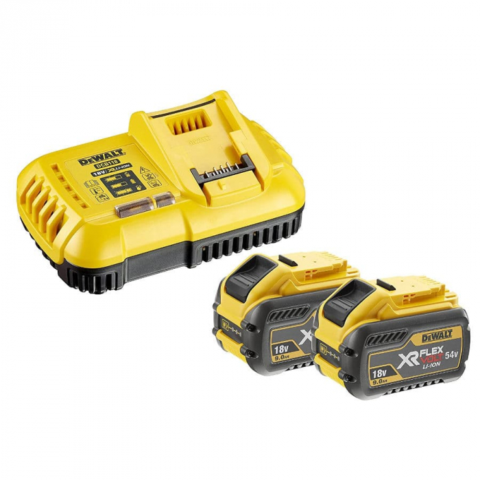 Набор аккумуляторов + зарядное устройство DeWALT DCB118X2 (Li-Ion, 2х18 В, 9 А*ч)