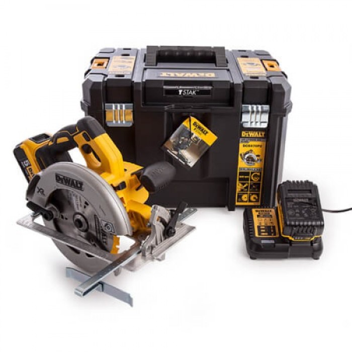 Аккумуляторная дисковая пила DeWALT DCS570P2 (18 В, 2х5 А*ч, 184 мм)