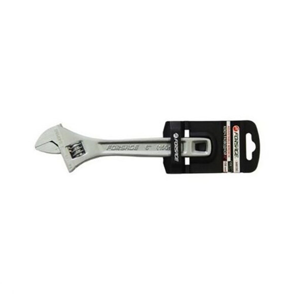 Ключ разводной Rock FORCE Profi CRV 6"-150мм захват 0-20мм на пластиковом держателе RF-649150