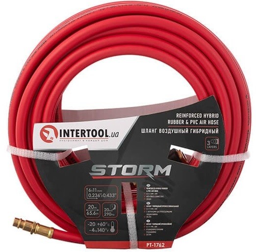 Шланг гибридный 6х11 мм, 20 м Intertool Storm (PT-1762)