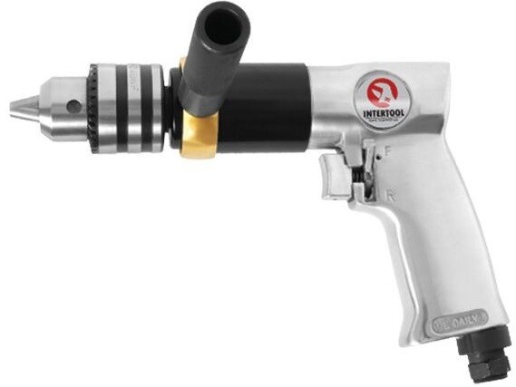Дриль пневматичний з реверсом патрон 1.5-13мм Intertool PT-0901