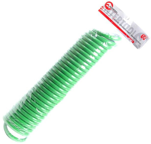 Шланг спиральный INTERTOOL 7.5 м с коннекторами (GE-4001)