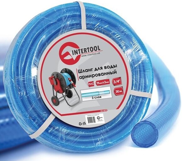 Шланг для воды Intertool 3-х слойный 3/4" 30 м армированный PVC (GE-4075)
