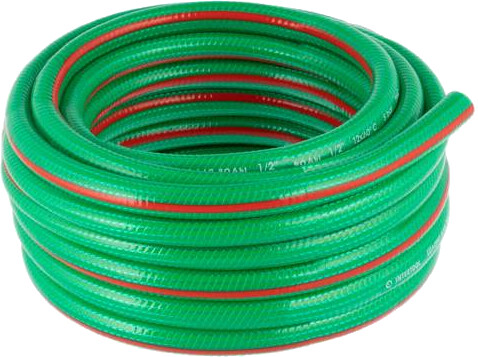 Шланг для воды армированный INTERTOOL, четырехслойный, зеленый, 1/2, 10 м, PVC (GE-4101)