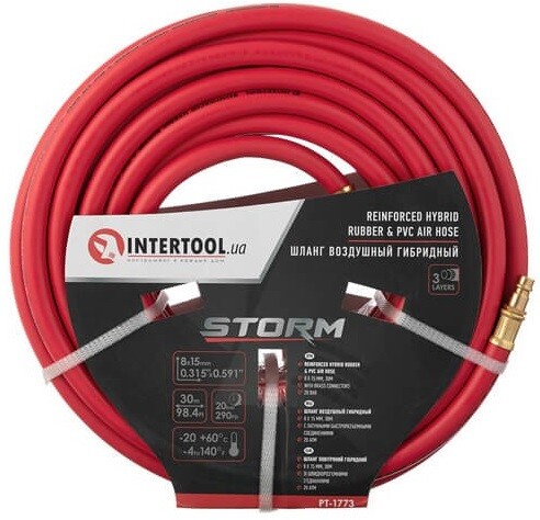 Шланг гибридный 8х15 мм, 30 м Intertool Storm (PT-1773)