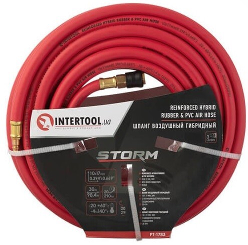 Шланг гибридный 10х17 мм, 30 м Intertool Storm (PT-1783)