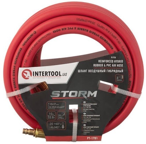 Шланг гибридный 10х17 мм, 10 м Intertool Storm (PT-1781)