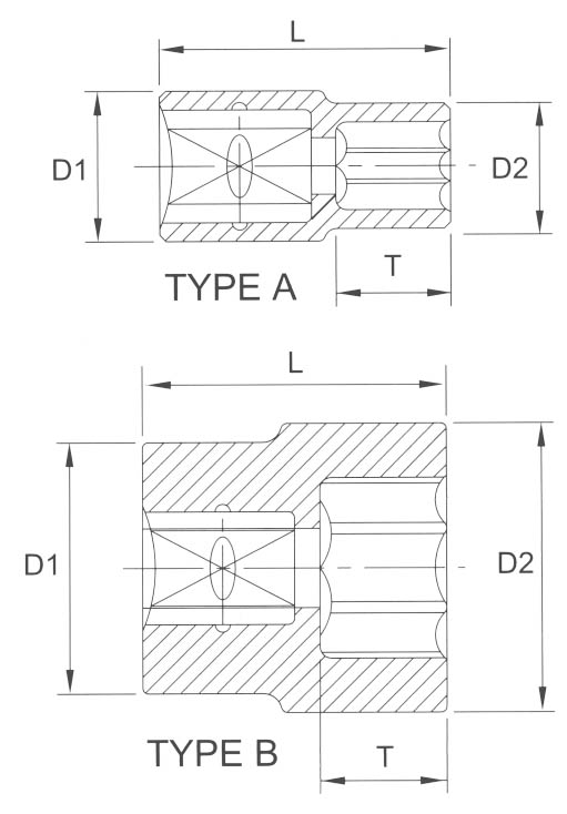 Головка торцевая 6гр. 3/8" 13 мм LICOTA (N3013)