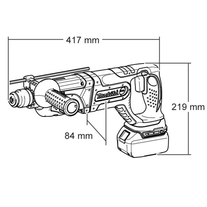 Аккумуляторный перфоратор Makita DHR241RFJ (18 В, 2х3 А*ч, 2 Дж)