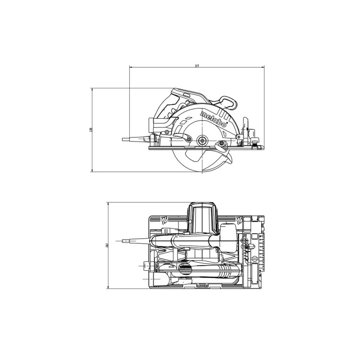Дисковая пила Metabo KS 55 FS + кейс (1.2 кВт, 160 мм) (600955500)