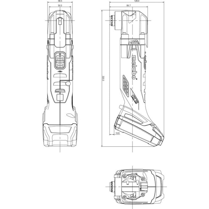 Аккумуляторный многофункциональный инструмент Metabo MT 18 LTX COMPACT (2х18 В, 2 А*ч, 18000 кол/мин) (613021510)