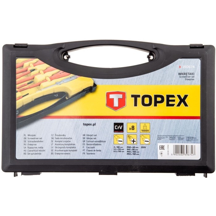 Набор отверток Topex (1000 В, 8 шт) (39D674)