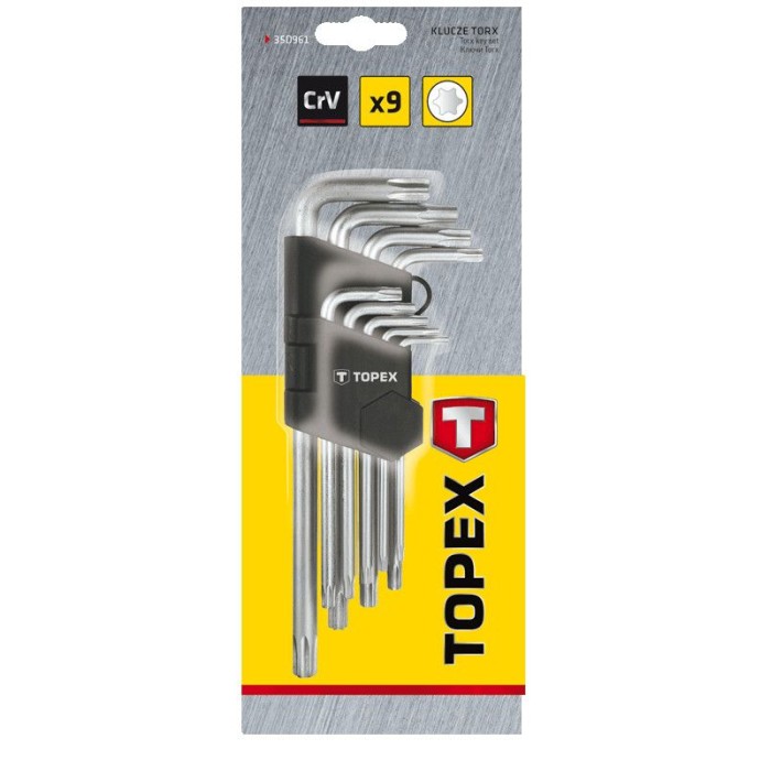 Набор ключей шестигранных Torx Topex (T10-T50) (35D961)