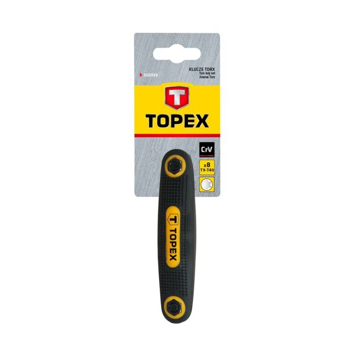 Набор ключей шестигранных Topex (T9-T40, 8 шт.) (35D959)