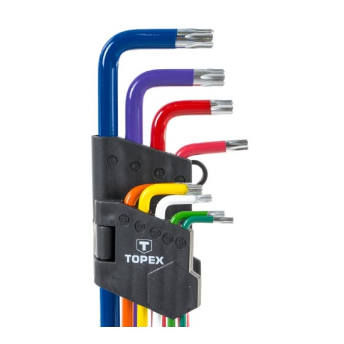 Набор ключей шестигранных Topex (Т10 - Т50, 9 шт.) (35D969)