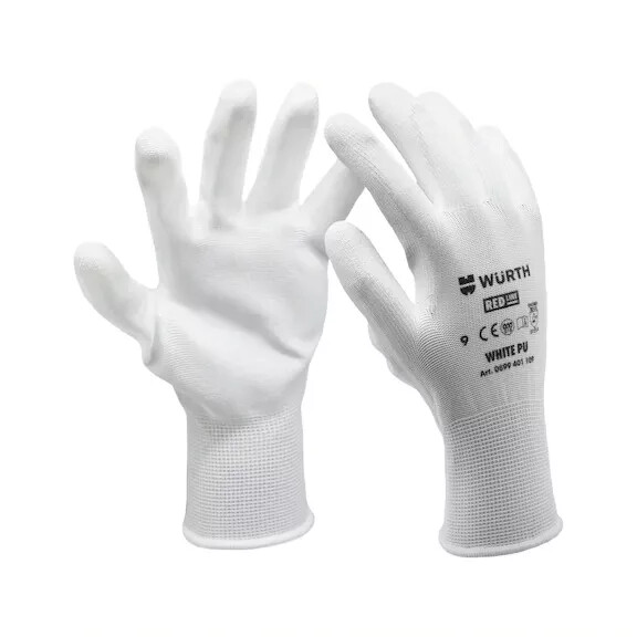 Перчатки Wurth White PU розмір 9 (0899401109)
