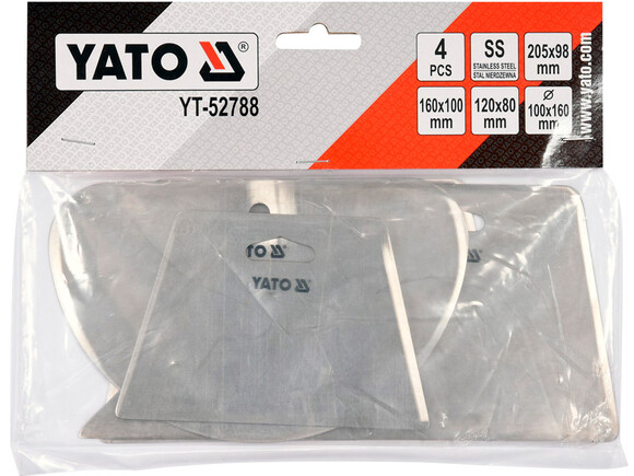 Скребки нержавіючі YATO 4 шт (YT-52788)