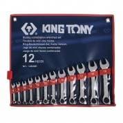 Набор укороченных комбинированных ключей 8-19 мм, 12 предметов KING TONY 1282MR