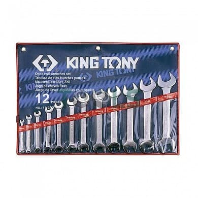 Набор ключей рожковых 12 шт. 1/4-1-1/4 KING TONY 1112SR