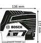 Лазерный нивелир Bosch GCL 2-50C+RM3 12V, BM3 clip, RC2, L-Boxx (0601066G04)