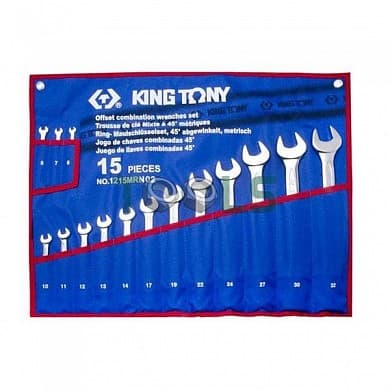 Набор ключей комби 15ед. (6-32 мм) чехол из теторона KING TONY 1215MRN02
