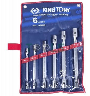 Набор ключей торцевых с карданом 6 ед (6-19 мм) KING TONY 1A06MR