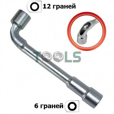 Ключ торцовый с отверстием L-образный 18мм Intertool HT-1618