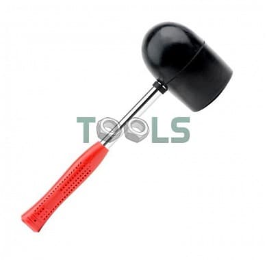 Киянка резиновая 1250г 90мм. черная резина, металлическая ручка Intertool HT-0228